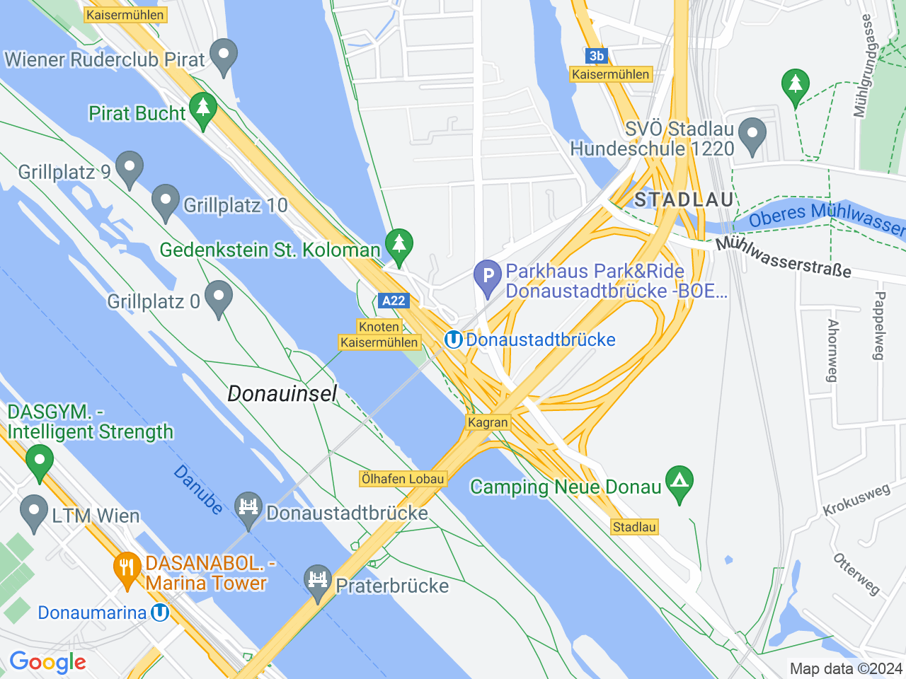 Donauinsel & Donaustadtbrücke, 1220 Wien, Wien, Österreich