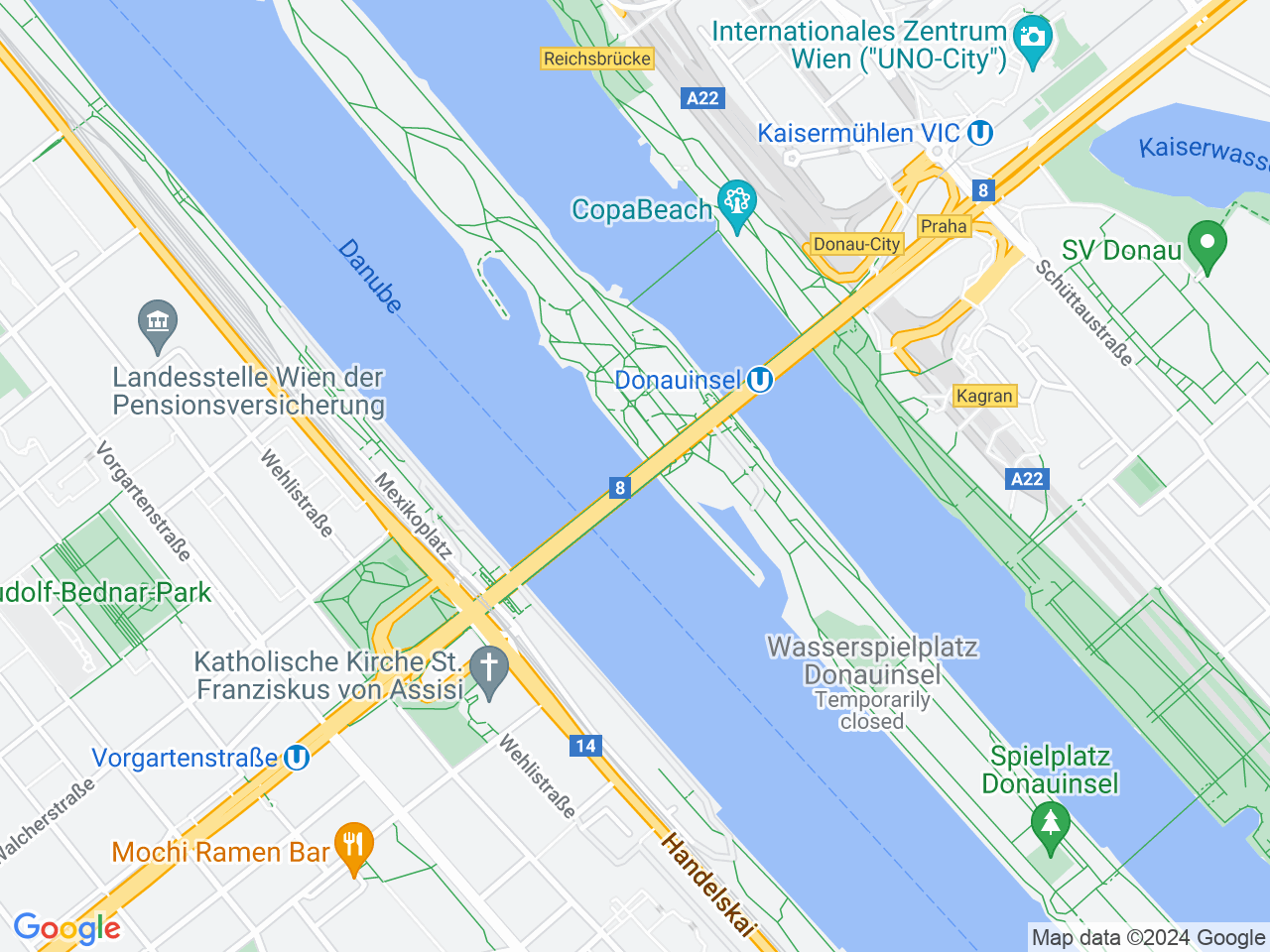 Donauinsel & Reichsbrücke, 1220 Wien, Wien, Österreich